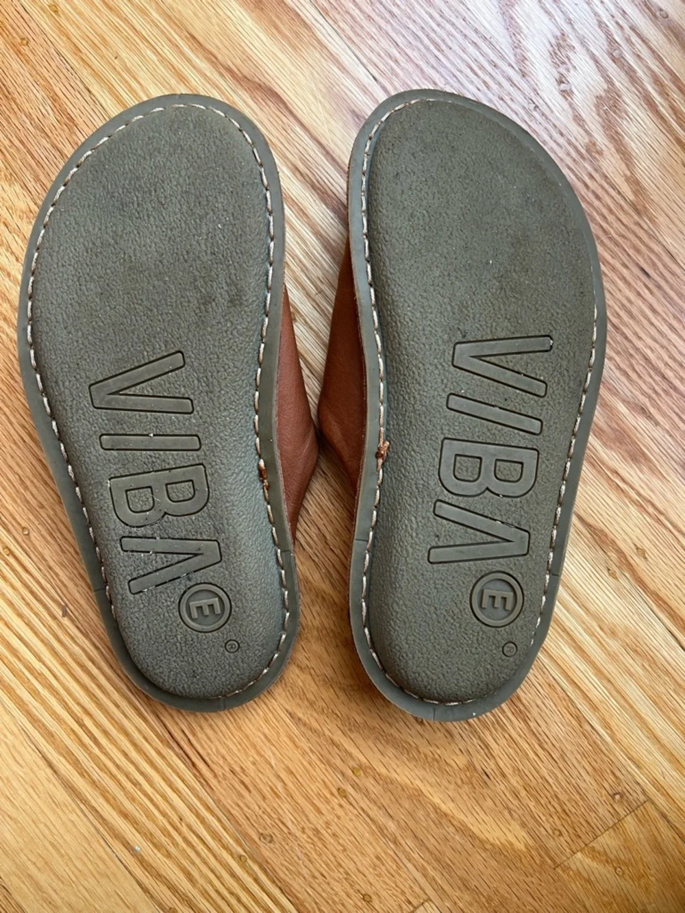 VIBAe Roma Women's Brown Leather Slip-On Mule Clogs - Picture 5 of 9